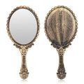 YUSONG Vintage Handheld Makeup Mirror 2 Pack Bronze Vanity Mirrors