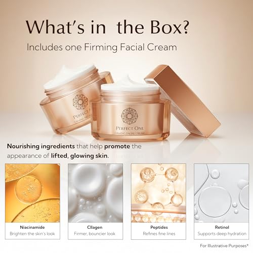 PERFECT ONE Firming Face Cream ? Anti-Aging Collagen Moisturizer with Hyaluronic Acid, Niacinamide, and Squalane for firmer, brighter hydrated skin ? All-in-One Skin Tightening Facial & Eye Cream, 50g