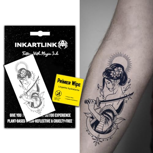 Female Warrior Temporary Tattoos - Waterproof, 7-14 Day Wear