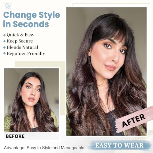Clip In Bangs Real Human Hair - Ash Blonde French Bangs