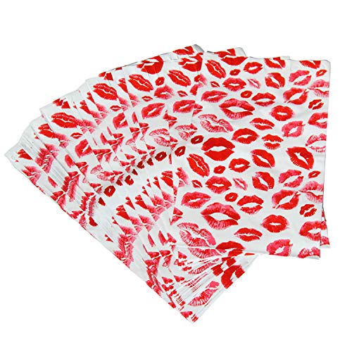 Red Lip Poly Mailers 10x6.75 Self-Sealing Envelopes Pack of 25