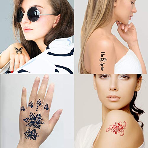 Henna Tattoo Stencils 138 PCS Reusable Body Art Kit