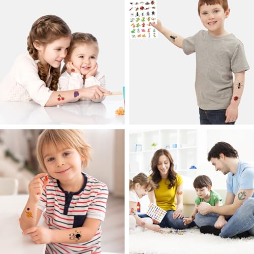 560 Temporary Tattoos for Kids – Waterproof Designs