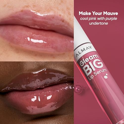 Almay Gleam Big Lip Serum - Hydrating Gloss, Make Your Mauve