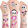 Bad Two the Bone Temporary Tattoo Stickers - 6 Pack Skull