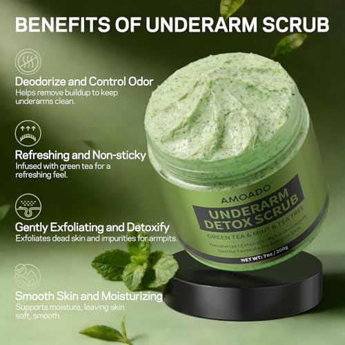 Green Tea Armpit Detox Scrub for Odor Control