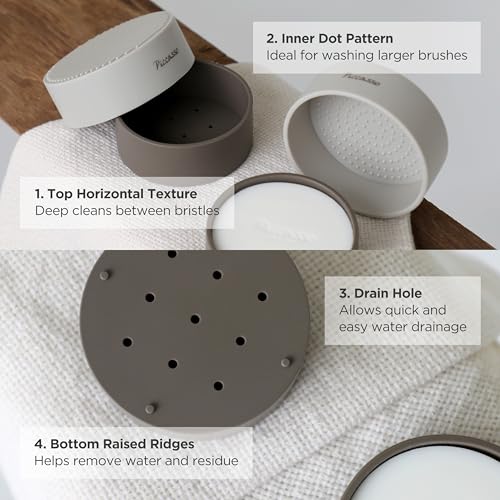 Piccasso Solid Makeup Brush Cleaner Soap with Case & Mat