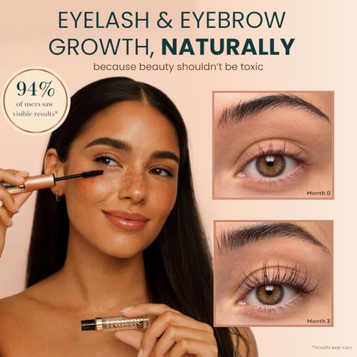 Organic Castor Oil Eyelash & Eyebrow Growth Serum - Nourishing Natural Lash & Brow Enhancer