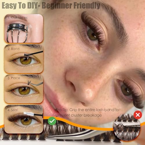 Dark Brown Lash Clusters 60D - DIY Eyelash Extensions 10-16mm