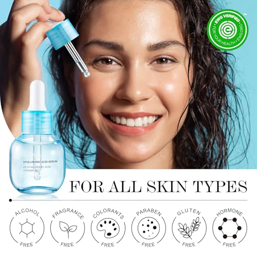 ZealSea Hyaluronic Acid Face Serum 1 Fl Oz - Hydrating Microneedling Serum for All Skin Types