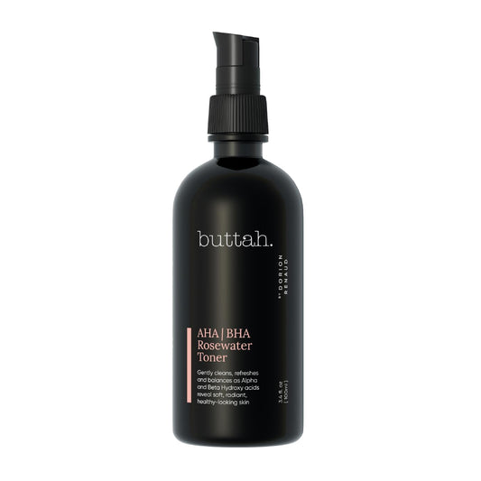 Buttah Skin by Dorion Renaud Buttah Rosewater Toner - AHA/BHA Rose Water Toner - Alpha Hydroxy Acids (AHA) & Beta Hydroxy Acids (BHA) - Refreshing Toner - Rosewater Skincare - Black Owned Skincare