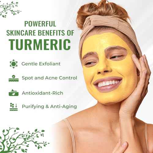 Wild Naturals Turmeric Clay Face Mask for Acne & Dark Spots ? Gentle, Soothing Mask with Vitamin E for Men & Women ? Natural Clay Mask for Clear Skin