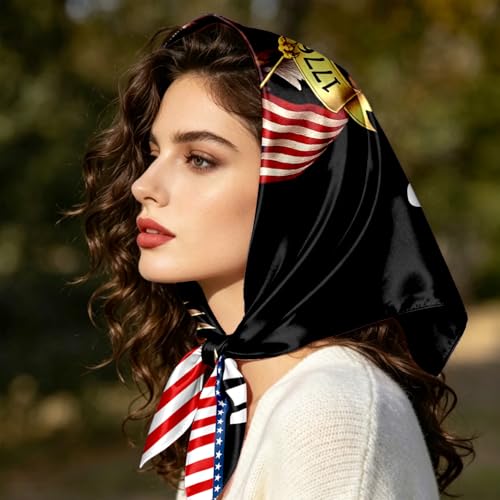 Large Satin Head Scarf for Women - Square Bandana & Sleep Wrap 27.5x27.5in