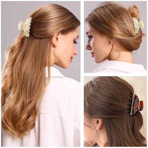 Medium Claw Hair Clips for Women - Tortoise 3 Pack