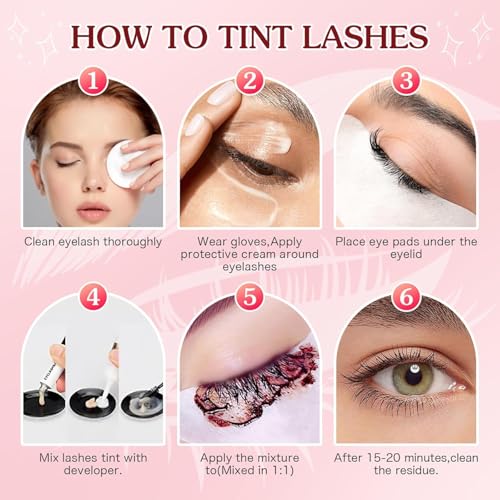 Eyelash & Eyebrow Tint Kit - 6 Week Color, Ammonia-Free