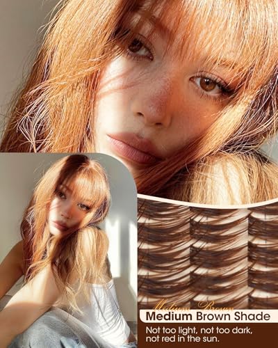 Brown Lash Clusters 8-14mm Wispy Wet Look Eyelash Extensions