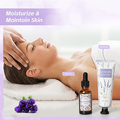 Lavender Spa Gift Set - 11 Piece Bath & Body Care Kit for Women