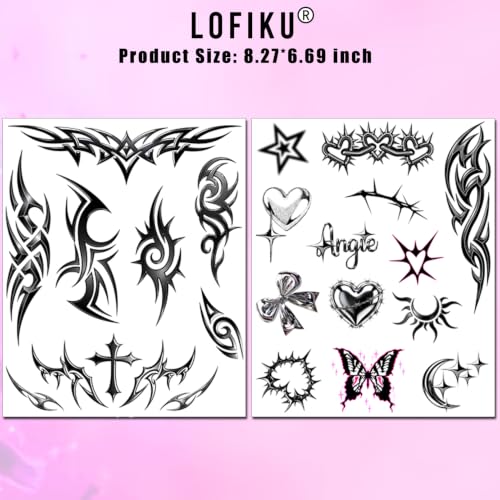 K-Style Demon Mark Temporary Tattoos | 3D Waterproof Y2K Design