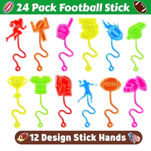 Football Party Favors 48 PCS - Stick Hands & Temporary Tattoos