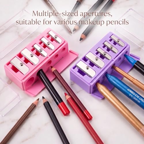 Yivioep Makeup Pencil Sharpener Kit for Slim to Jumbo Eyeliners & Lip Liners