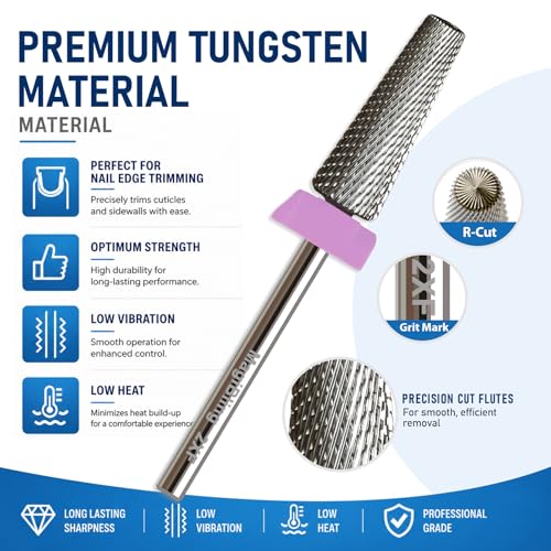5-in-1 16mm Tapered Barrel Nail Drill Bit - Double Fine Tungsten Carbide