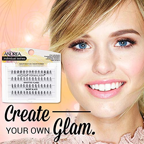 Andrea Knotted Flares Short Individual Lashes - Black, 4 Pack