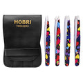 Tweezers Set, Eyebrows Tweezers Set Professional Stainless Steel Tweezers Set - 4 Pieces with Leatherette Travel Case Perfect for Facial Hair, Beauty and Personal Care Tool (Heart Style)