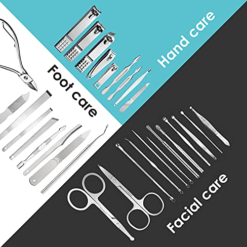 30-Piece Stainless Steel Manicure Set with Travel Case
