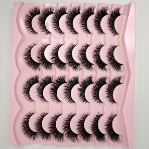 3D Mink Lashes 20mm Wispy Cat Eye False Eyelashes (10 Pairs)