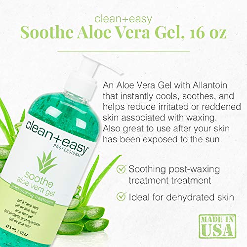 Clean + Easy Post Waxing Aloe Vera Gel Treatment, 16 oz