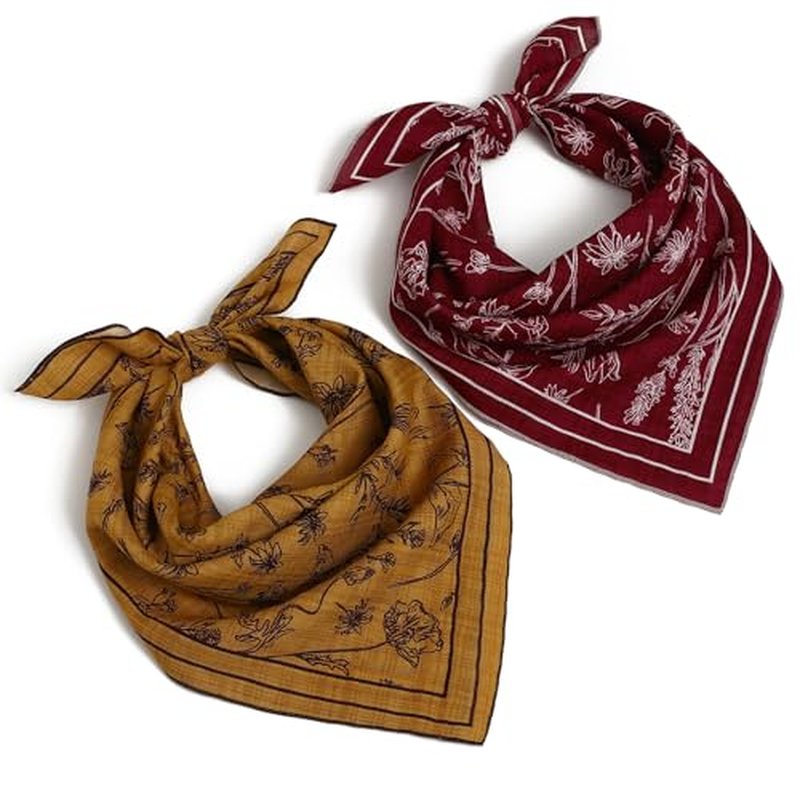 Soft Cotton Viscose Bandana 22x22" for Women & Men
