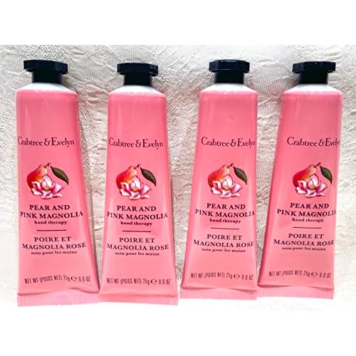 Crabtree & Evelyn Pear & Pink Magnolia Hand Therapy .9 oz SET of 4