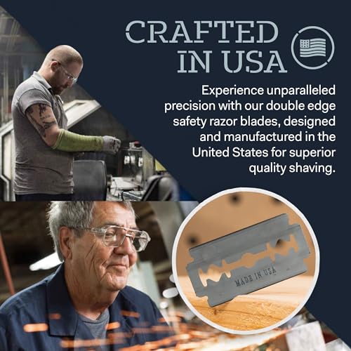 Battle Brothers Made in USA Double Edge Razor Blades 50-Pack - Fits All Safety Razors
