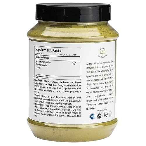 bixa BOTANICAL Peppermint Leaves Powder | Mentha Piperita | 1 Pound / 16 OZ | Ayurveda Herbal Supplement | Gluten Free, Non-GMO, Steam Treated, Vegan, 100% Pure.