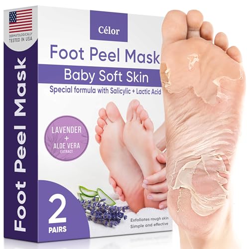 CÉLOR Foot Peeling Mask - Exfoliate Dry Cracked Feet (2 Pairs)