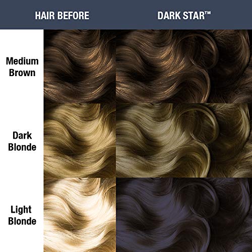 MANIC PANIC Classic Dark Star Semi Permanent Hair Color - Deep Grey Hair Dye for Women & Men That Lasts 4-6 Weeks - Vegan, Ammonia & Cruelty-Free - Create & Mix Custom Shades (4oz)
