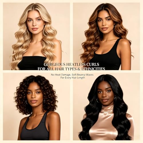 Heatless Curling Headband Set with Comb & Scrunchies