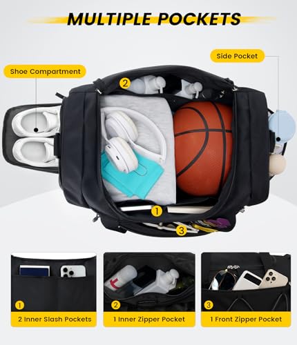 Vorspack Gym Bag 18" Duffle Bag with Shoe Compartment