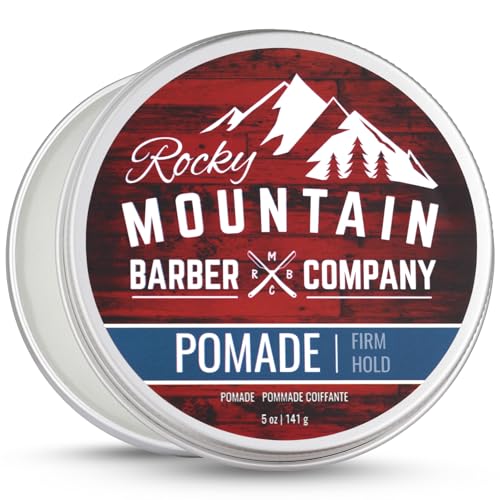 Rocky Mountain Barber Company Firm Hold Pomade for Men, 5oz