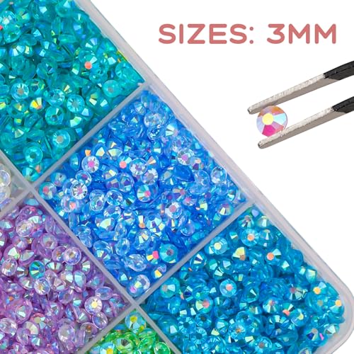 36000Pcs 72 Colors Resin Rhinestones Kit with B7000 Glue & Tweezers