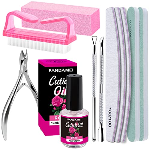 Nail Care Kit with Files, Buffers, Cuticle Tools & Oil