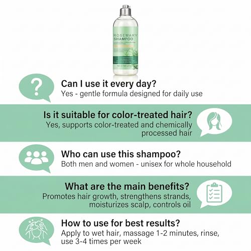 Grospe Rosemary Shampoo for Hair Growth & Strengthening - 10.14 Fl Oz