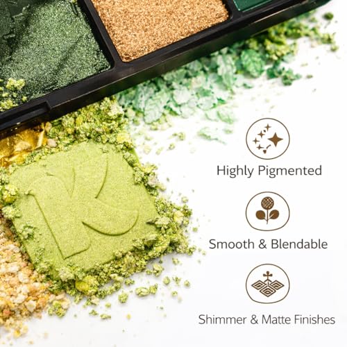 K'APEINE Green Eyeshadow Palette - 16 Matte & Shimmer Shades