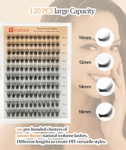 Self-Adhesive Lash Clusters - No Glue Needed, 120pc