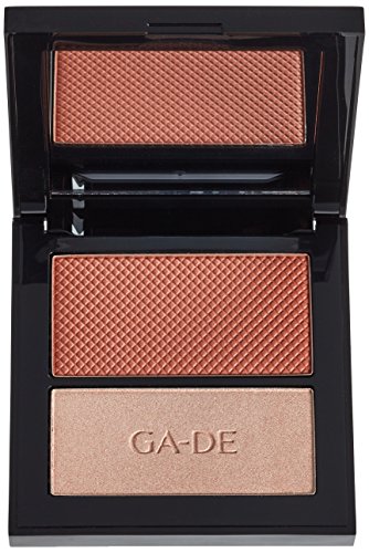 GA-DE Velveteen Blush and Shimmer Duet, 48 - Formulated with Micronized Pearls and Pigments for Sculpting Face and Décolleté - Paraben-Free - 0.26 oz