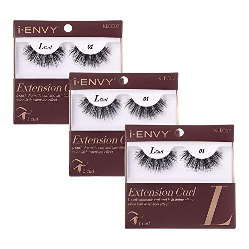 i•ENVY 3 Pairs L Curl False Eyelashes Salon Lash Extension Effect