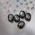 Summer Nail Art Stickers - 5D Embossed Self-Adhesive Glitter Sequins