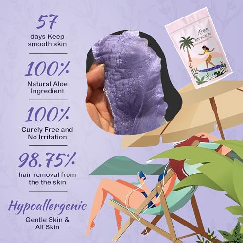 Ajoura 2 lb Rose Hard Wax Beads + 1 lb Lavender Hard Wax Beads for Hair Removal, All-purpose Wax Beans for Sensitive Skin, Large Area Coarse Hair Removal, Refill Bag for Brazilian Bikini, Face