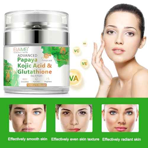 Papaya Cream, Anti-aging Hydrating Natural Formula with Glutathione for Nourishing Dry Skin, Day & Night Face Moisturizer 50ML