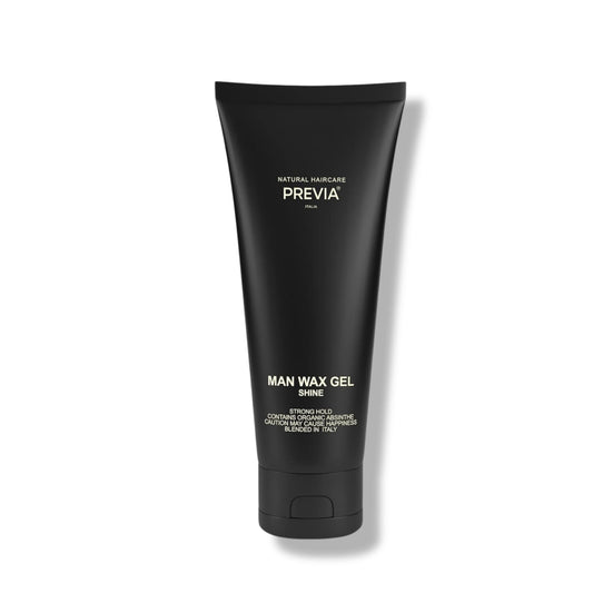 PREVIA Man Wax Gel - Shine Hair Styling Paste with Strong Hold for Men and Women, Molding Hair Paste for All Hair Types, Vegan and Natural Ingredients - 6.7 oz